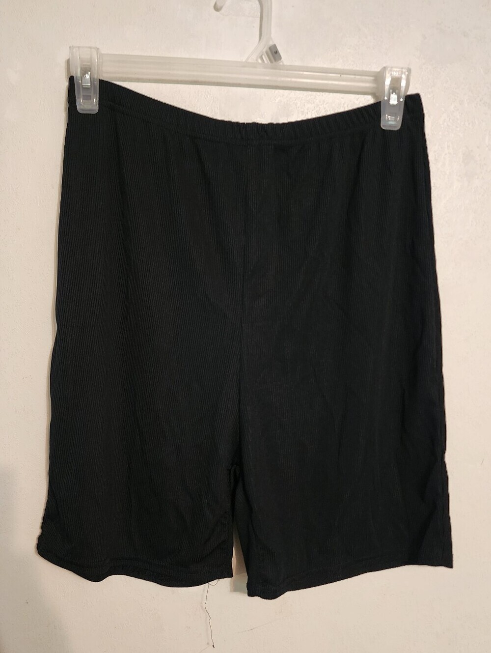 Nasty Gal Black Ribbed 5" Bike Shorts Size 18